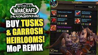 BUY Tusks of Mannoroth amp Garrosh Heirlooms During MoP Remix WoW Timerunning Pandamonium  1027 [upl. by Timmons]