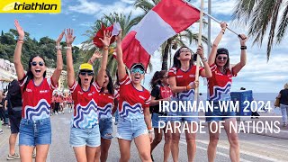 IronmanWM in Nizza 2024 Die Nationenparade auf der Promenade des Anglais [upl. by Kissner720]