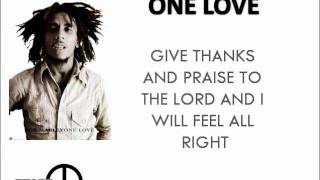 Bob Marley  One Love Lyrics [upl. by Sremlahc857]