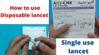 Disposable lancets how to use Single use lancet [upl. by Argyres847]