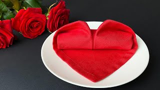 How to fold a napkin into a heart [upl. by Legir764]