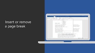 Insert or remove a page break in Microsoft Word [upl. by Balcer]