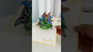 3d butterfly greeting card pop up birthday cards [upl. by Terryn]