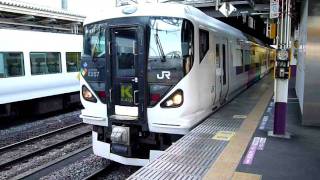 甲府駅発車メロディー付き Ｅ257系特急かいじ [upl. by Issirk]