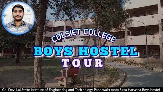 CDLSIET college Boys hostel Tour Fee  mess  canteen [upl. by Elohcan259]