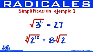 Simplificación de radicales  Parte 1 principiantes [upl. by Nylloc]