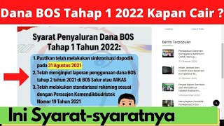 Dana BOS Tahap 1 Tahun 2022 Akan Segera Salur  Info Dana BOS 2022 [upl. by Ellak]