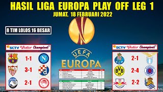 Hasil Liga Europa Tadi Malam  BARCELONA VS NAPOLI  PORTO VS LAZIO UEL 2022 Play Off Leg 1 [upl. by Song]