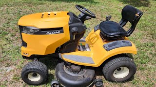 Cub Cadet XT1 Enduro Series 46quot Cut Hydrostatic Drive Riding Mower demo Reference Mower 46 [upl. by Mchail846]