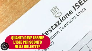 Sconto sulle bollette  quanto deve essere lISEE [upl. by Oballa]