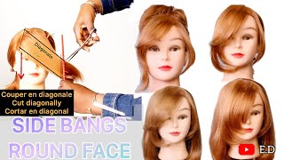 Comment couper une frange sur le côté  How to cut side bangs Flequillo Lateral [upl. by Raffarty]