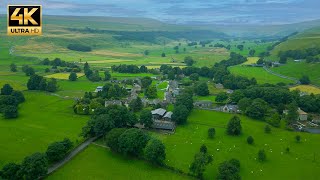 English Village in an Atmospheric Green Valley  Arncliffe From The Air [upl. by Maxim]