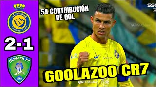 💥 GOLAZO DE CRISTIANO RONALDO 54 APORTACIÓN DE GOL AL NASSR 21 AL FATEH CR7 NEWS [upl. by Zitah]