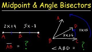 Angle Bisector Theorem  Midpoints amp Line Segments [upl. by Entirb]