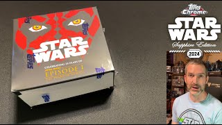 Opening 2024 Topps Star Wars Chrome Sapphire celebrating the 25th anniversary of The Phantom Menace [upl. by Parcel]