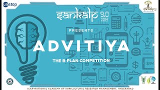 Advitiya BPlan Competition  Sankalp 90 ICAR NAARM [upl. by Marylou]