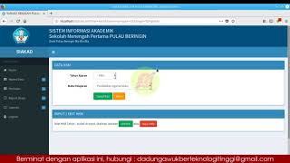 Demo Aplikasi Sistem Akademik SIAKAD Sekolah Berbasis Web [upl. by Peria]