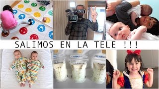 VLOG MES 3 MELLIZAS Parte 1 Salimos en tv grabación quotComando Actualidadquot  Revisión craneo Eider [upl. by Harwilll832]