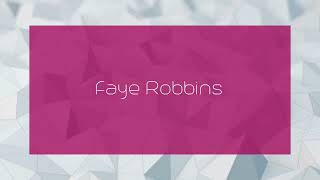 Faye Robbins  appearance [upl. by Esilrac]