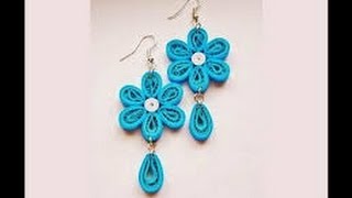 Quilling paper Earrings Making with Comb earrings making designs  earrings making designs [upl. by Harbed]