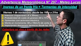 Advertencia por tormentas 1 de noviembre 2024  Meteo Lucas [upl. by Emylee794]