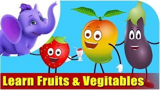 Lets Learn Fruits amp Vegetables  Preschool Learning [upl. by Soni]