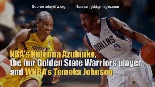 NBA amp WNBA stars Kelenna Azubuike amp Temeka Johnson [upl. by Nalek78]