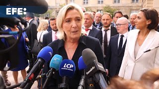 Le Pen denuncia “manobras” que impediram extremadireita de atingir maioria absoluta [upl. by Schreibe495]