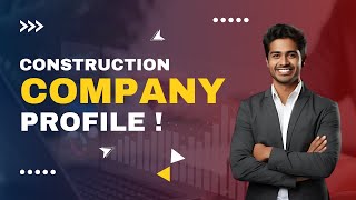 Construction Company Profile Format  how to create business profile [upl. by Rillings]