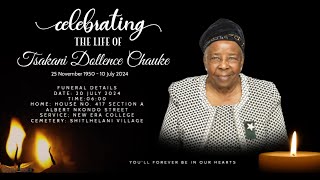 FUNERAL SERVICE OF TSAKANI DOLLENCE CHAUKE [upl. by Neelyt982]