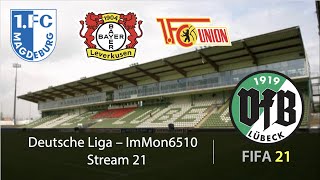 Deutsche Liga  VfB Lübeck  Fifa 21 PS4 Livestream  Stream 21 [upl. by Macintosh494]