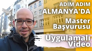 Almanyaya Adım Adım Master Başvurusu  UYGULAMALI  Murat Özener [upl. by Almallah972]