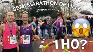 Sub 1h10 au semi marathon de lille  👀 [upl. by Yoccm]