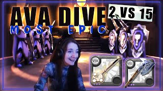 Most Epic Outnumbered Fight You Will Ever See  AVA DIVE  2 VS 15  ALBION ONLINE 55 [upl. by Bara]