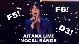 Aitana Live Vocal Range D3  F3  F5  G5 F6 [upl. by Ordnasela]