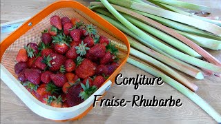 Recette  Confiture fraise rhubarbe [upl. by Asssilem65]