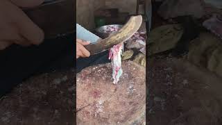 super goat puth cutting by NEEEMUCH MP meat goat skills mutton foryou like [upl. by Yragerg]