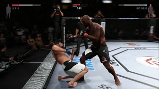 Derrick Lewis vs Matt Mitrione Elbow 男性総合格闘家 EA sports UFC 2 KO Knockout [upl. by Sherrard]