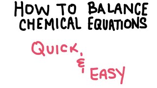 How to Balance a Chemical Equation EASY [upl. by Haleak426]