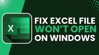 Fix Excel File Wont Open Issue in Windows 10 11 [upl. by Orihakat183]