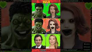 Hulk Creepy Vs Black Widow CreepyTikTok Challenge Marvel Terror Humor shorts YouTube [upl. by Takakura]