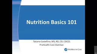 Nutrition basics [upl. by Siduhey]