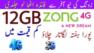 Zong Internet Package Weekly  Zong 12GB Weekly Internet Package 2023 [upl. by Vivyanne]