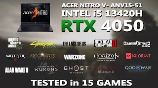 Acer Nitro V RTX 4050  i5 13420H Gaming Benchmark Test  Tested in 15 Games  RTX 4050 [upl. by Daloris]