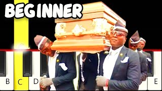 Coffin Dance  Astronomia  Fast and Slow Easy Piano Tutorial  Beginner [upl. by Muhammad]