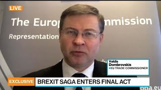 EU’s Dombrovskis on China Investment US Tariffs Brexit [upl. by Ruthann750]