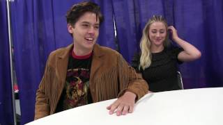 Cole Sprouse Jughead amp Lili Reinhart Betty  Riverdale  WonderCon 2017  yaeltv [upl. by Ahola]