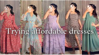 Affordable Birthday Dresses haul  Winter Long Dresses  Riturvanjali [upl. by Guildroy981]