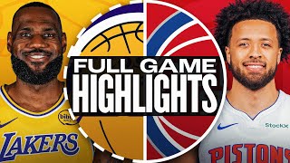 LAKERS at PISTONS  FULL GAME HIGHLIGHTS  November 4 2024 [upl. by Ynattyrb383]