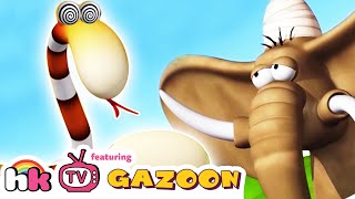 Gazoon Snake Charming  Funny Animals Cartoons By HooplaKidz TV [upl. by Azeel921]